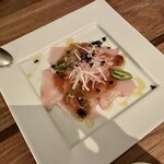 T.Y.HARBOR River Lounge - 鮮魚のカルパッチョ。少し量が少ないかな
