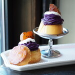 フェブズ コーヒー&スコーン - 紫芋モンブランセット（2150円）