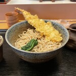 桂庵 - 冷たいえび天そば。美味し。