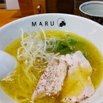 Sumibiyaki Maru - Aセット 塩鶏そば＋ミニ親子丼 1380円、塩鶏そばになります