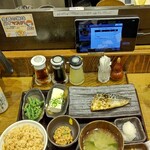 炭火焼干物定食 しんぱち食堂 - 朝さば文化干し定食 ￥539