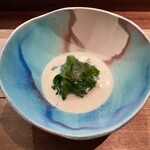 セルサルサーレ - 牡蠣 オカワカメ もずく 海ぶどう 牡蠣とシャンパーニュのスープ