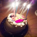 サロン・ド・テ・ジャマン - 2013.11. バースデーケーキ　変形済み・・・（＾＾；