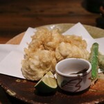 蕎麦前ながえ - 白子の天ぷら