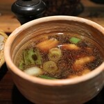 蕎麦前ながえ - 地鶏の汁そば。まじでうまい