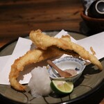 蕎麦前ながえ - 穴子の天ぷら