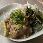 居魚屋　網元 - 鯖 なめろう 1/4身 1500円税込、以下全て内税表記、日本酒と最高に合うアテ、鯵はあるけど鯖のなめろうは初めて食べた。絶品だった。