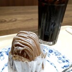 ドトールコーヒーショップ - 和栗のモンブラン＋アイスコーヒー