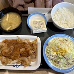 Matsuya - 豚カルビ生姜焼き定食¥750