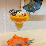 卯月茶屋 - ■柿と生キャラメルのパルフェ