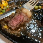 ロコハウス - ステーキランチ　1,593円　ライス大盛り＋182円