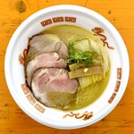 中華そば よしかわ - 【大つけ麺博 Presents 日本ラーメン大百科】名古屋コーチンの極上炙り肉中華そば 塩(1,000円)