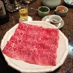 割烹 天ぷら 三太郎 - じゃぶしゃぶの霜降りお肉