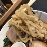 手打ち 蓮 - 中太平打多加水麺