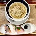 麺処 しろくろ - ２日目、ご飯を連れと分けたのが少し残念