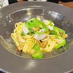 バルハチゴー - カマスと万願寺とうがらしのペペロンチーノ