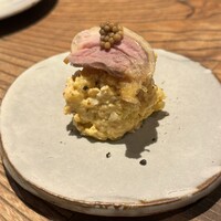 炭火焼鳥とり央 - ポテトサラダ（燻製卵と鴨ロース）