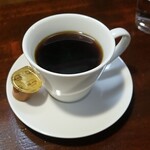 キッチン ブルー グローブ - ホットコーヒーのアップ