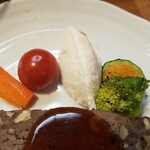 キッチン ブルー グローブ - 備え付け野菜のアップ