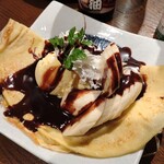 280円食堂 笑家 - チョコバナナクレープ