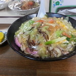 味よし - 中華丼大盛600円・・・白菜ではなくキャベツの中華丼は初体験かも？