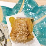 蕎麦割烹  倉田 - 萩産 甘鯛松笠揚げ、新銀杏、椎茸の泥障烏賊詰め