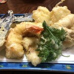 居酒屋 松風 - 天ぷら（穴子、エビ、野菜）
