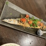 遊食庵 - 大サンマのニンニク焼肉