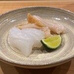 Sushi Juubee - アオリイカ、バイ貝