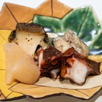 うを徳 - 2023.11 女川産煮鮑 サロマ湖産真牡蠣アヒージョ 青森産煮蛸 京都産聖護院蕪