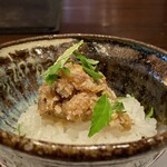 たでの葉 - 天然子持ち鮎の飯蒸し