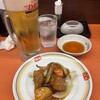 餃子の王将 - 料理写真:生ビール中 ¥418- 酢豚ジャストサイズ ¥357- (2023/11/16)