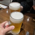 くじら - 先ずは生ビールで乾杯♫