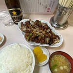 大衆中華 宝来 - 宝来定食C ブタ肉キャベツ味噌炒め