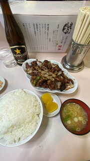 大衆中華 宝来 - 宝来定食C ブタ肉キャベツ味噌炒め