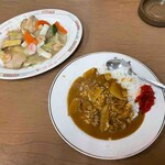 中華料理 五十番 - カレーライス、八宝菜
