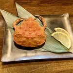 遊酒食堂 宇都宮 - 香箱ガニのゼリー寄せ(ビフォー アフター)