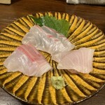 日な田 - お刺身　マダイ、カンパチ、イシダイ(多分)