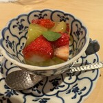 福の井 一乃松 - デザート【いちごシャインマスカットのゼリー】