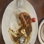 星乃珈琲店 - お腹が空いて食べかけのカツカレーです