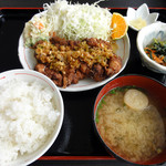 むにゅ - 若鶏の唐揚げ　香味ねぎソース定食　800円