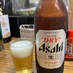 立呑み処 入部酒店 - 瓶ビール大アサヒ