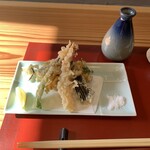 木晴 - 【揚げ物】　万願寺、海老、茄子、野菜かき揚げ