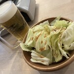 Zerobyou Remonsawa - Sendai Horumon Yakiniku Sakaba Tokiwa Tei - ビール・お通し