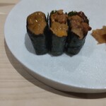 銀座のみこ寿司 - うに3貫