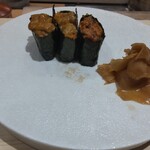 銀座のみこ寿司 - うに3貫