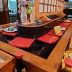 日乃出寿司 - 50年以上回り続けたレーン