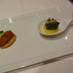 ラ・フェット ひらまつ - 前菜１　イカのペーストと、なんだったか...