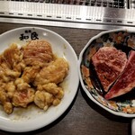 焼肉の和民 - タレに馴染ませる。