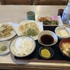 あたりや食堂 - しらうおの天ぷら定食、わかさぎの天ぷら単品、お新香